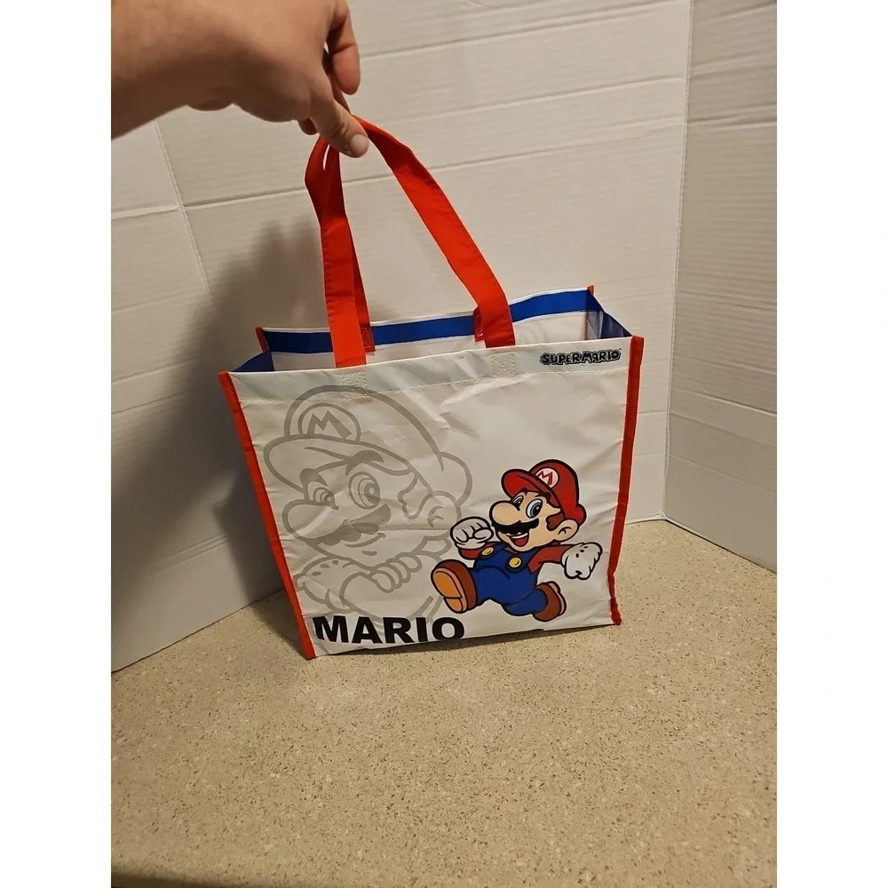 Nintendo Mario Reusable Super Mario Tote Bag Red Handles 2011